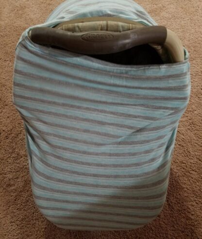 Stretchy Baby Car Seat Cover - Infant Car Seat Canopy - Nursing Cover - Highchair Cover - Shopping Cart Cover - Image 3