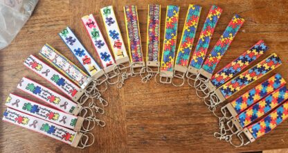 Autism Awareness Wristlet Lanyard Keychain/Keyfob