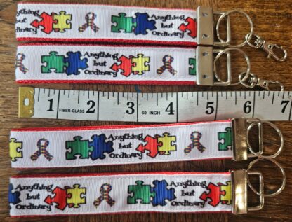 Autism Awareness Wristlet Lanyard Keychain/Keyfob - Image 2