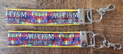 Autism Awareness Wristlet Lanyard Keychain/Keyfob - Image 10