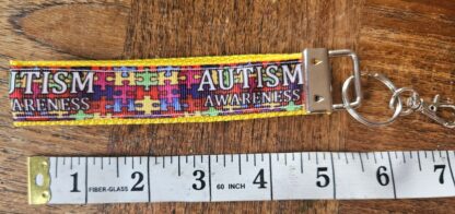 Autism Awareness Wristlet Lanyard Keychain/Keyfob - Image 11