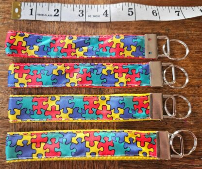 Autism Awareness Wristlet Lanyard Keychain/Keyfob - Image 12