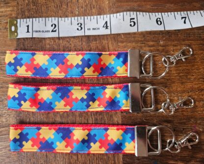 Autism Awareness Wristlet Lanyard Keychain/Keyfob - Image 18